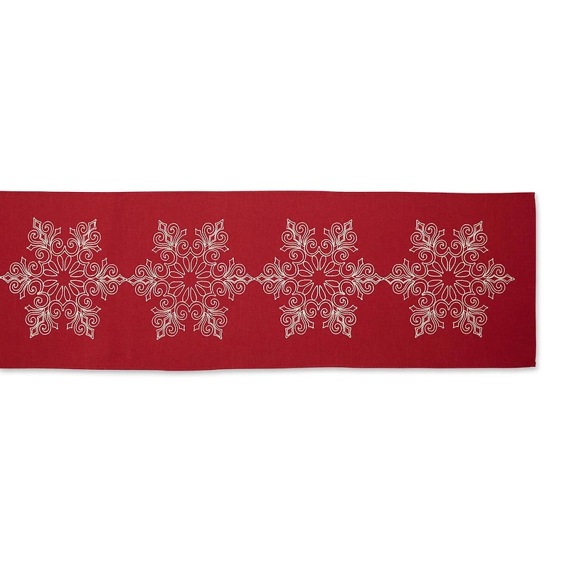DII® 70" Sparkle Snowflakes Embroidered Table Runner