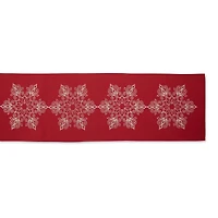 DII® 70" Sparkle Snowflakes Embroidered Table Runner