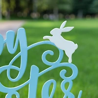 Glitzhome® 24" Metal "Happy Easter" Yard Stake