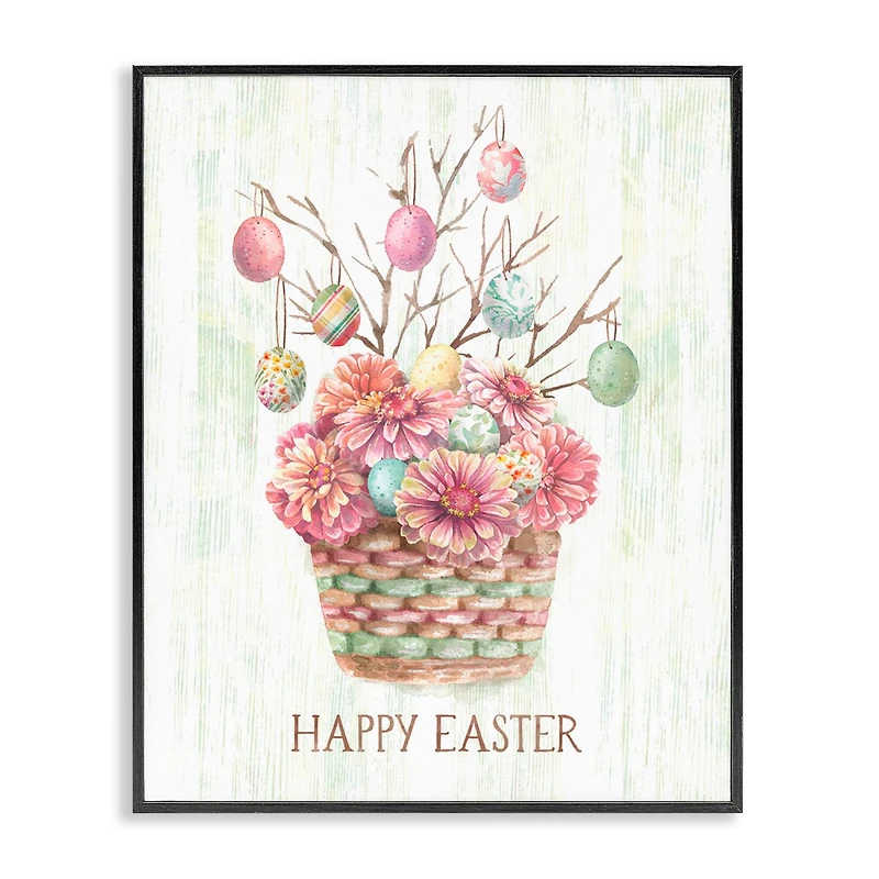 Stupell Industries Happy Easter Bouquet Framed Giclee Art
