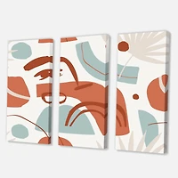 Designart - Geometrical Shapes With Tropical Palm Leaves