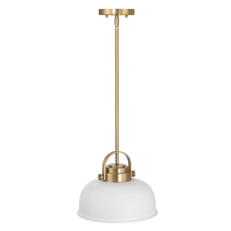Hello Honey® Arte White & Gold Industrial Metal 2-Tone Ceiling Light