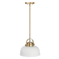 Hello Honey® Arte White & Gold Industrial Metal 2-Tone Ceiling Light