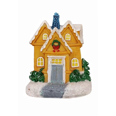 Wizardi 4" Christmas Village House Tabletop Decoration