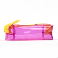 Everything Mary Pink & Yellow Transparent Zipper Pouch