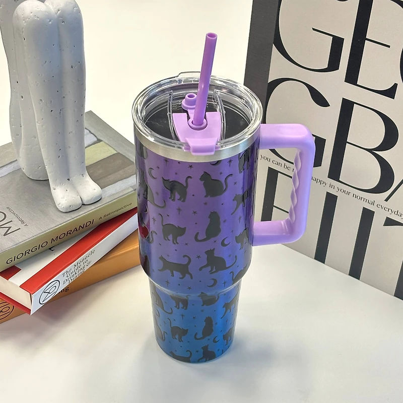 40oz. Iridescent Cat Stainless Steel Insulated Tumbler by Ashland®