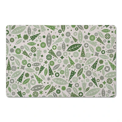 Sage Midmod Christmas Floor Mat