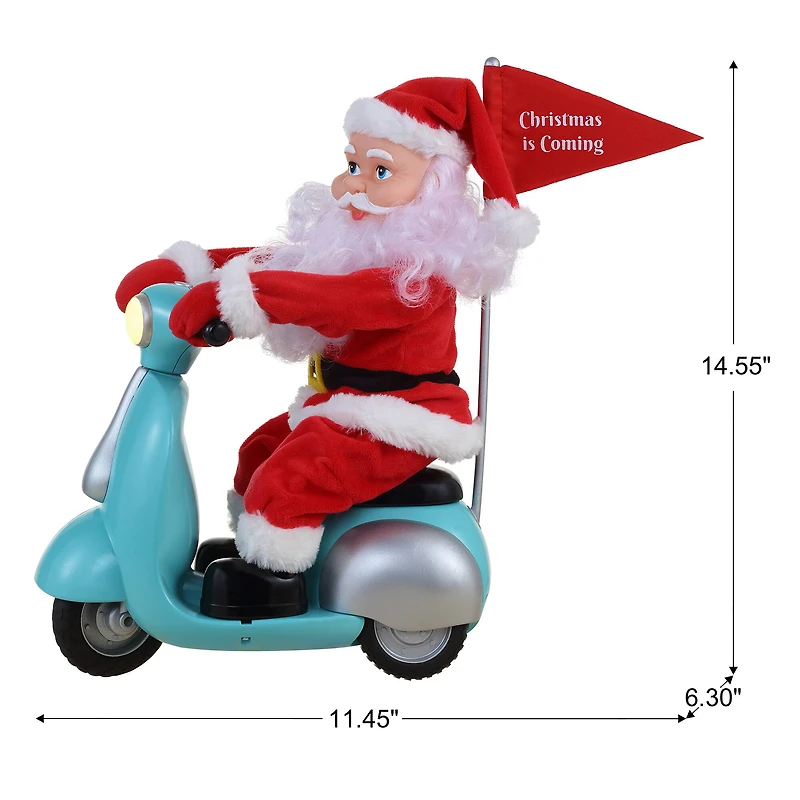 14.5" Scootin' Santa