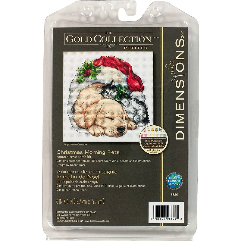 Dimensions® Christmas Morning Pets Counted Cross Stitch Kit