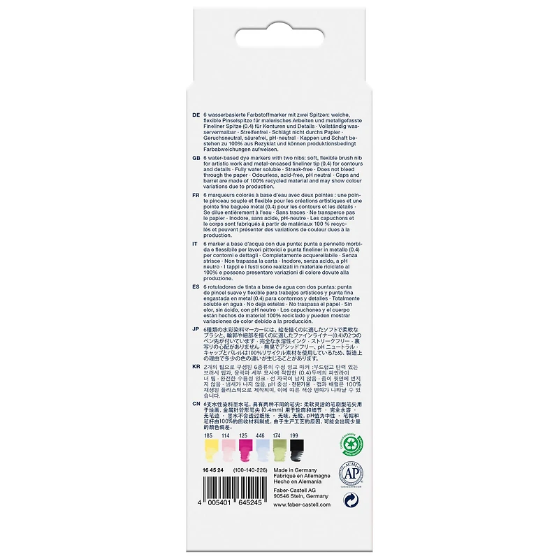 Goldfaber Lettering Dual Ended Aqua Markers, 6ct.