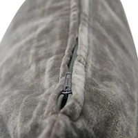 Hello Honey® Gray Square Velvet Knife Edge Pillow Cover