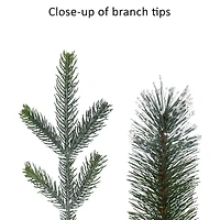 4ft. Pre-Lit Artificial Pine Lamp Post, Warm White LED Lights