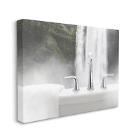 Stupell Industries Waterfall Bath Time Bathroom Canvas Wall Art