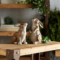 Standing Rabbit Figurine Set