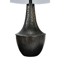 Hello Honey® 28" Hammered Metal Table Lamp with Linen Shade