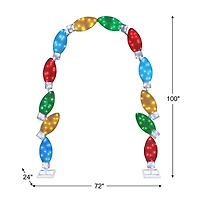Mr. Christmas 8 ft. Illuminated Tinsel C9 Bulb Arch​