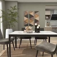 13" Cream Mango Wood Tray with Black Metal Leg