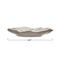 Hello Honey® 6" Ivory Stoneware Soap Dish with Removable Tray