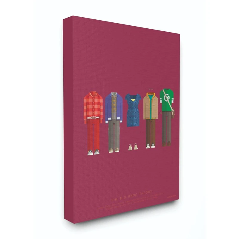 Stupell Industries Big Bang Theory Character's Fashion Canvas Wall Art