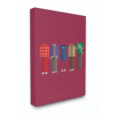 Stupell Industries Big Bang Theory Character's Fashion Canvas Wall Art
