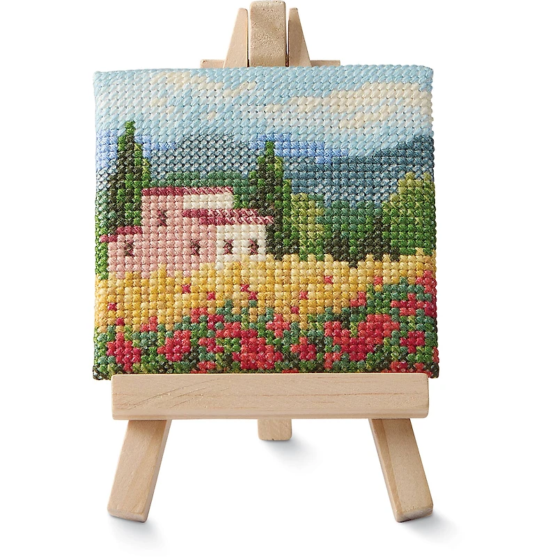 3" x 3" Tuscan Counted Cross Stitch Kit by Loops & Threads®