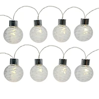 12ct. Warm White LED Clear G30 Ball String Lights on Silver Wire by Ashland®