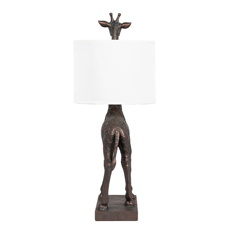 Hello Honey® 28" Bronze Giraffe Table Lamp with Linen Shade