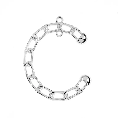 John Bead 35mm Silver Chain Letter C Beadwork Pendants, 3ct.