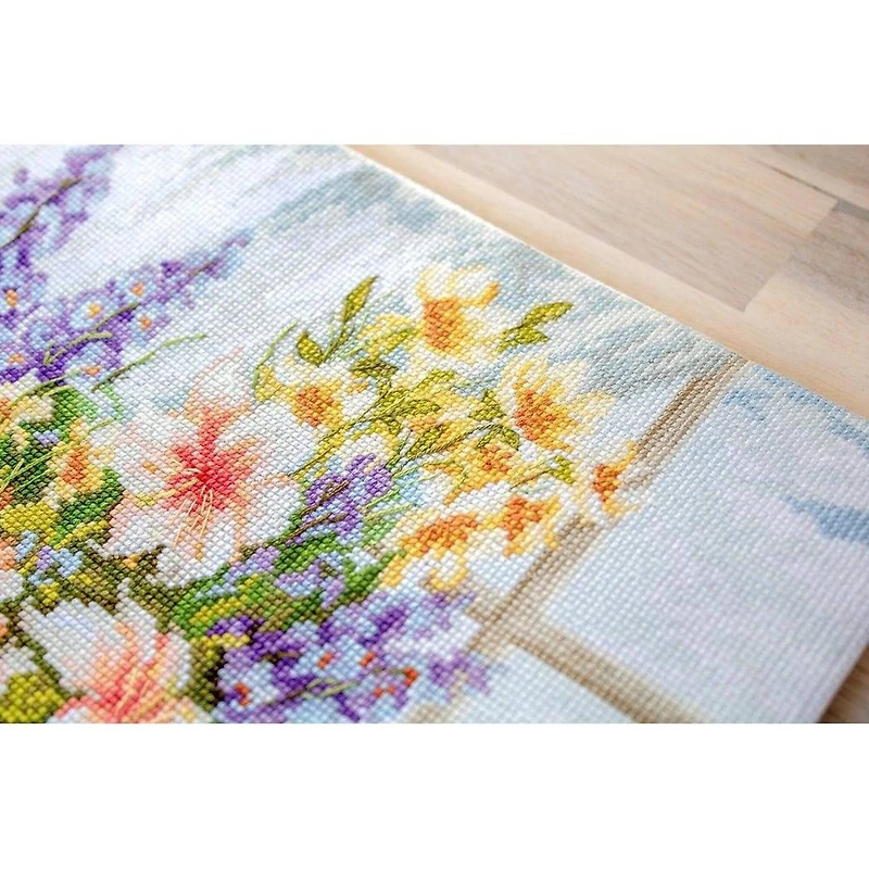 Luca-s Flowers At The Window Counted Cross Stitch Kit