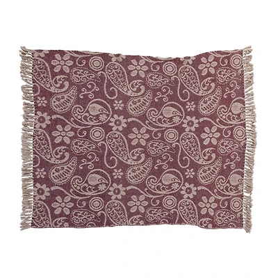 Hello Honey® Paisley Pattern Recycled Cotton Throw Blanket