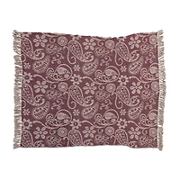 Hello Honey® Paisley Pattern Recycled Cotton Throw Blanket