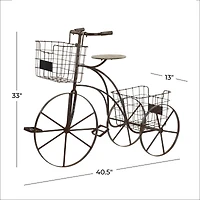 Brown Metal Farmhouse Plantstands, 33" x 41" x 13"