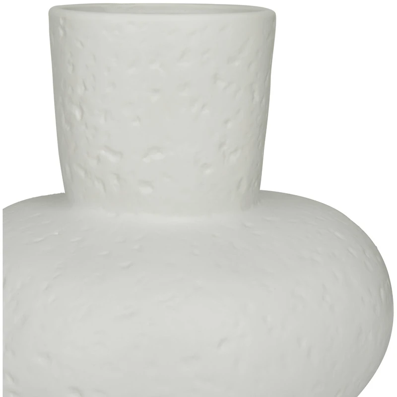 CosmoLiving by Cosmopolitan White Ceramic Gourd Style Vase Set of 2 9", 11"