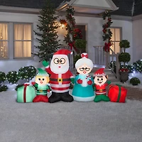 4.5ft. Airblown® Inflatable Christmas Claus Family Collection Scene