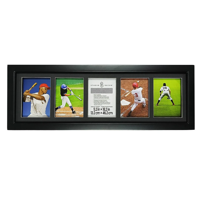 5.25" x 18.25" Black Trading Card Display Frame by Studio Décor®