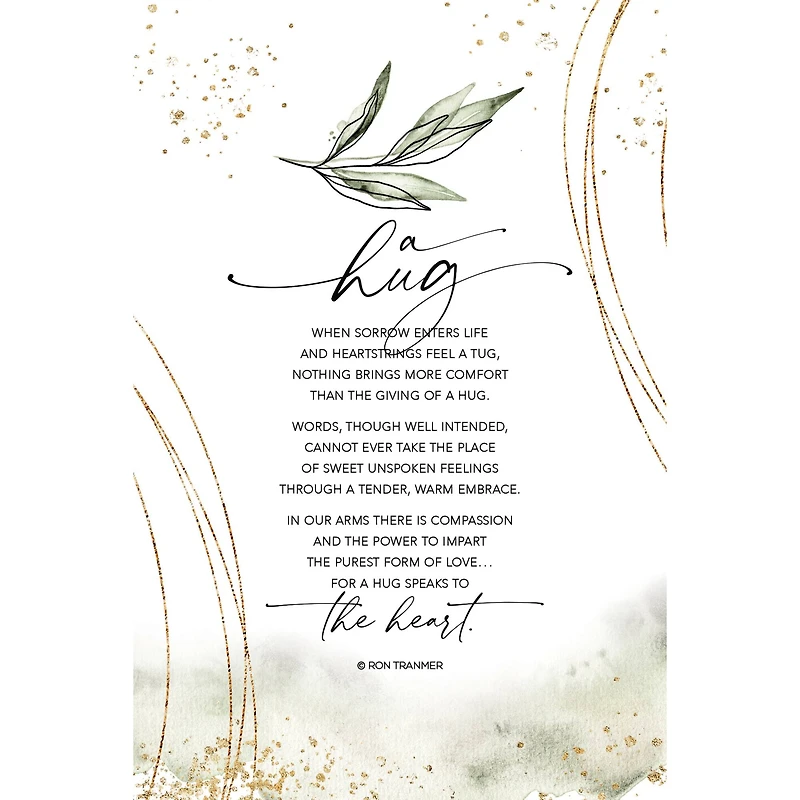 A Hug by Ron Tranmer Plaque