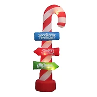 Santa's Workshop 8ft. Candy Cane Inflatable with Blower
