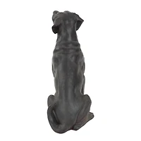 20" Brown Traditional Polystone Dog Sculpture