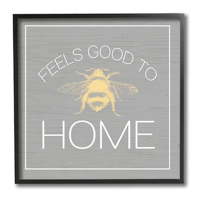Stupell Industries Good To Bee Home Phrase Cute Insect Pun, 12" x 12"