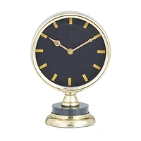 The Novogratz Gold Modern Abstract Clock, 6" x 4" x 9"