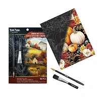 Brea Reese™ 6" x 8" Pumpkin Botanicals Scratch Art Paper Pad