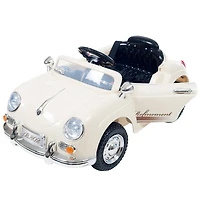 Toy Time White Battery Operated Ride-On Sports Car