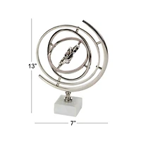 13" Glam Silver Armillary Table Accent