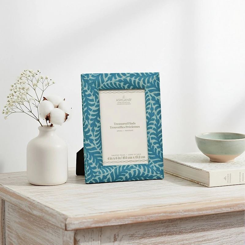 4" x 6" Teal Fern Fabric Tabletop Frame by Ashland®