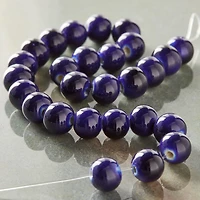 Sapphire Ceramic Round Beads, 8mm by Bead Landing™