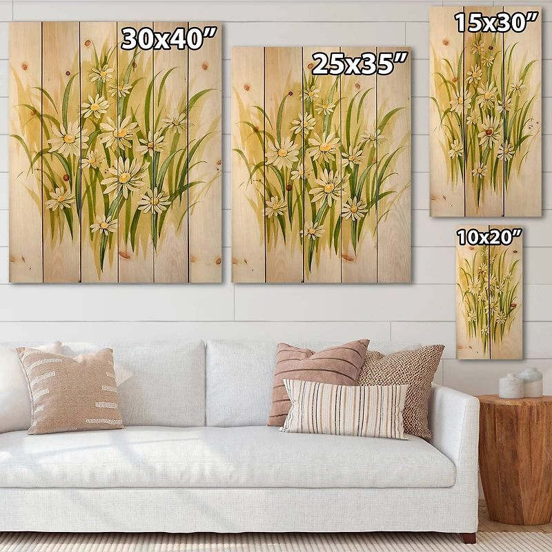 Designart - White Meadow Flowers