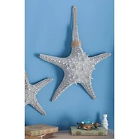 Dark Grey Coastal Polystone Wall Decor, 20" x 20"