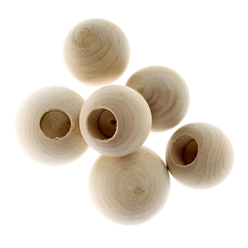 12 Packs: 6 ct. (72 total) Wood Head Beads by Creatology™