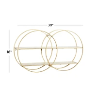 CosmoLiving by Cosmopolitan Gold Metal Contemporary Wall Shelf