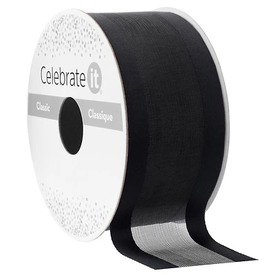 1.5" x 3yd. Sheer with Satin Edge Ribbon by Celebrate It® Classic